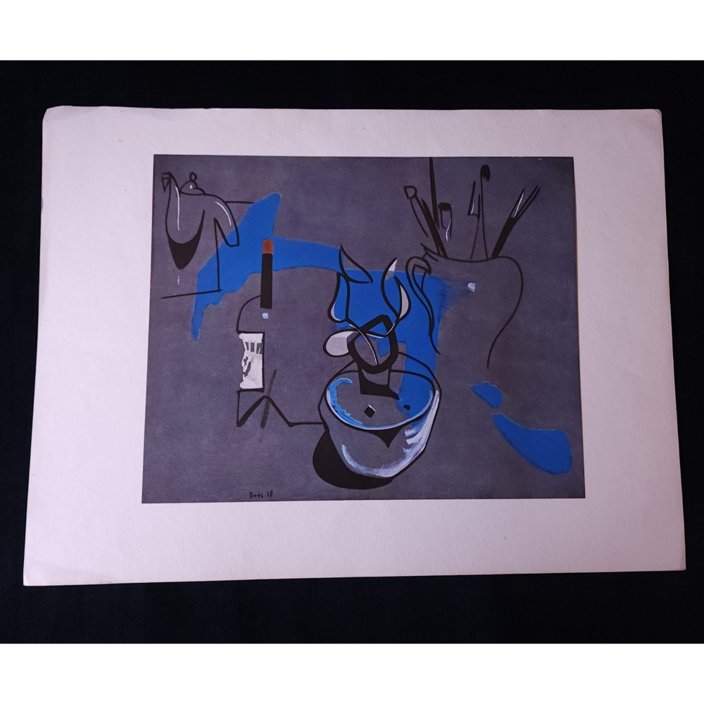 1947 After Francisco Bores Still Life 1st Edition Period Parisian Lithograph Art